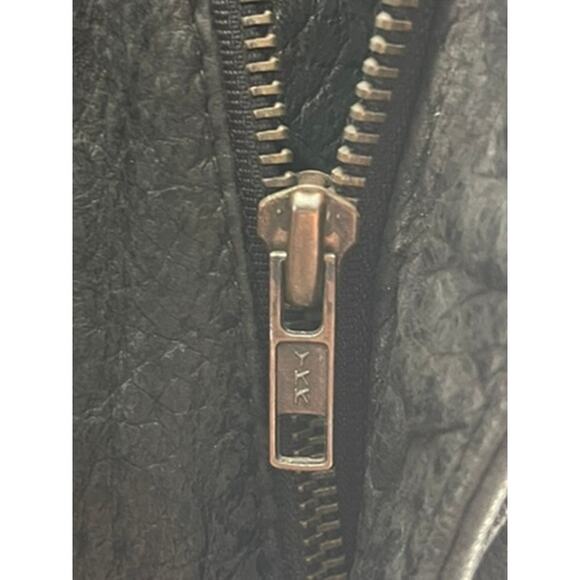 Vintage Byrnes & Baker Black Leather Bomber Jacket Men’s M 80s 90s Moto Biker - Picture 3 of 13